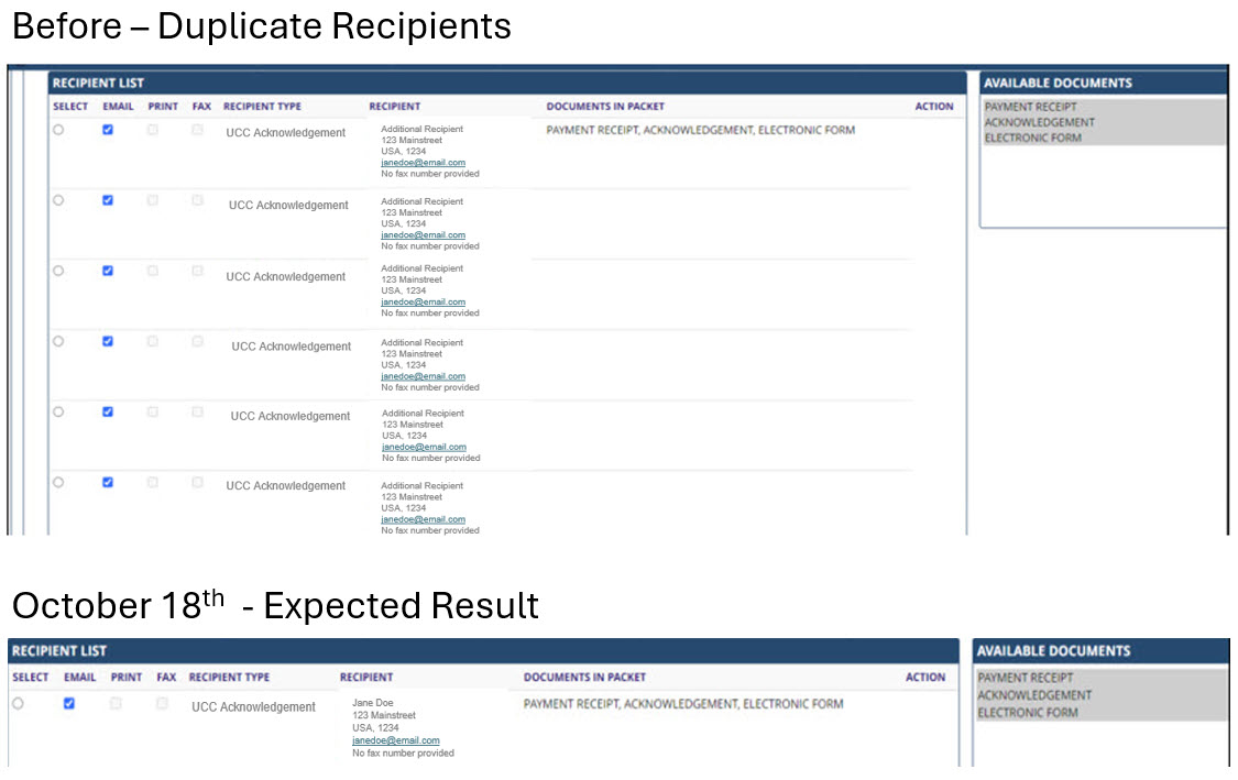 multi recipients