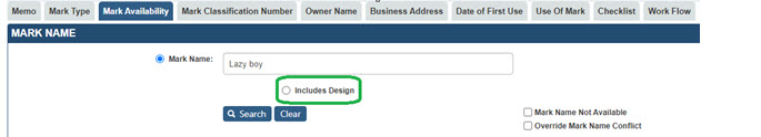 Marks design button
