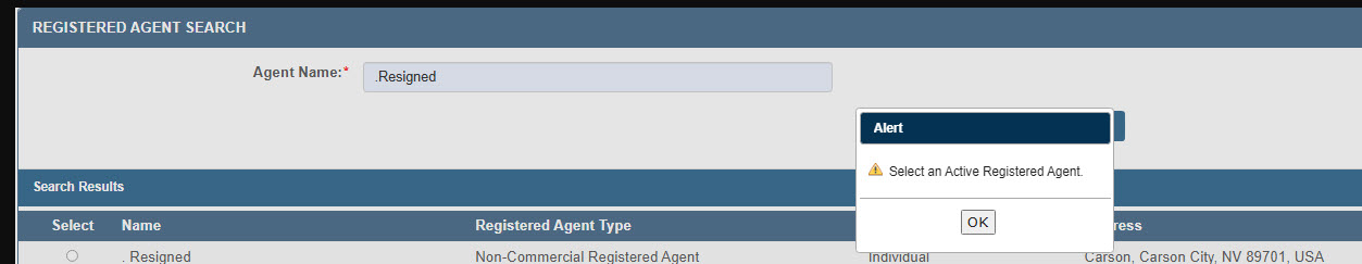 Resigned Agent